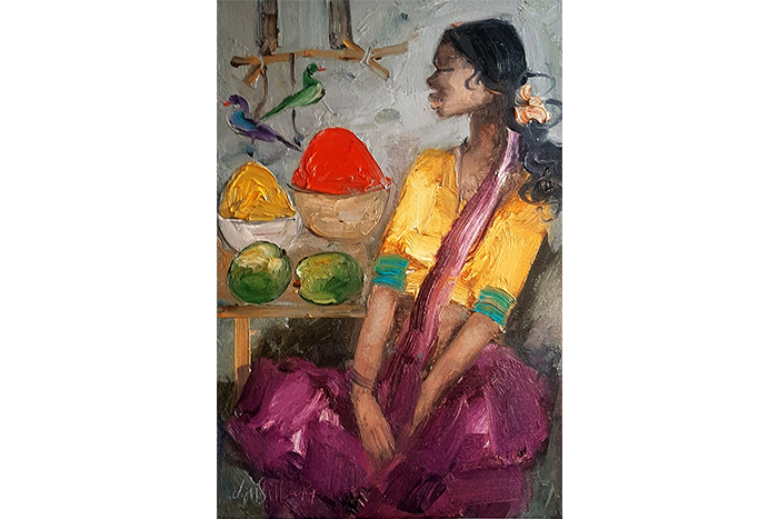 JMS030
Badami People Series - XIX
Oil on Canvas Board
18 x 12 inches
2019
Available